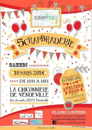 Scrapbraderie 2018 de l'association Scrap en Nord de Vendeville