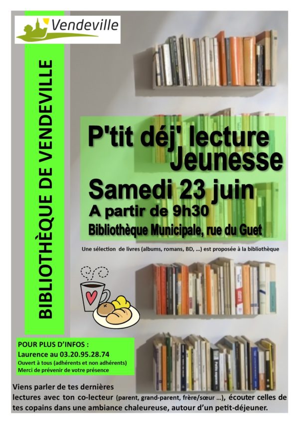 P'tit déj' lecture du 23 juin 2018 à Vendeville