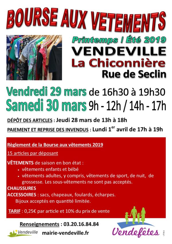 Bourse Aux Vetements Printemps Ete Commune De Vendeville