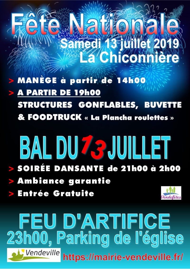Festivités du 13 juillets 2019 à Vendeville