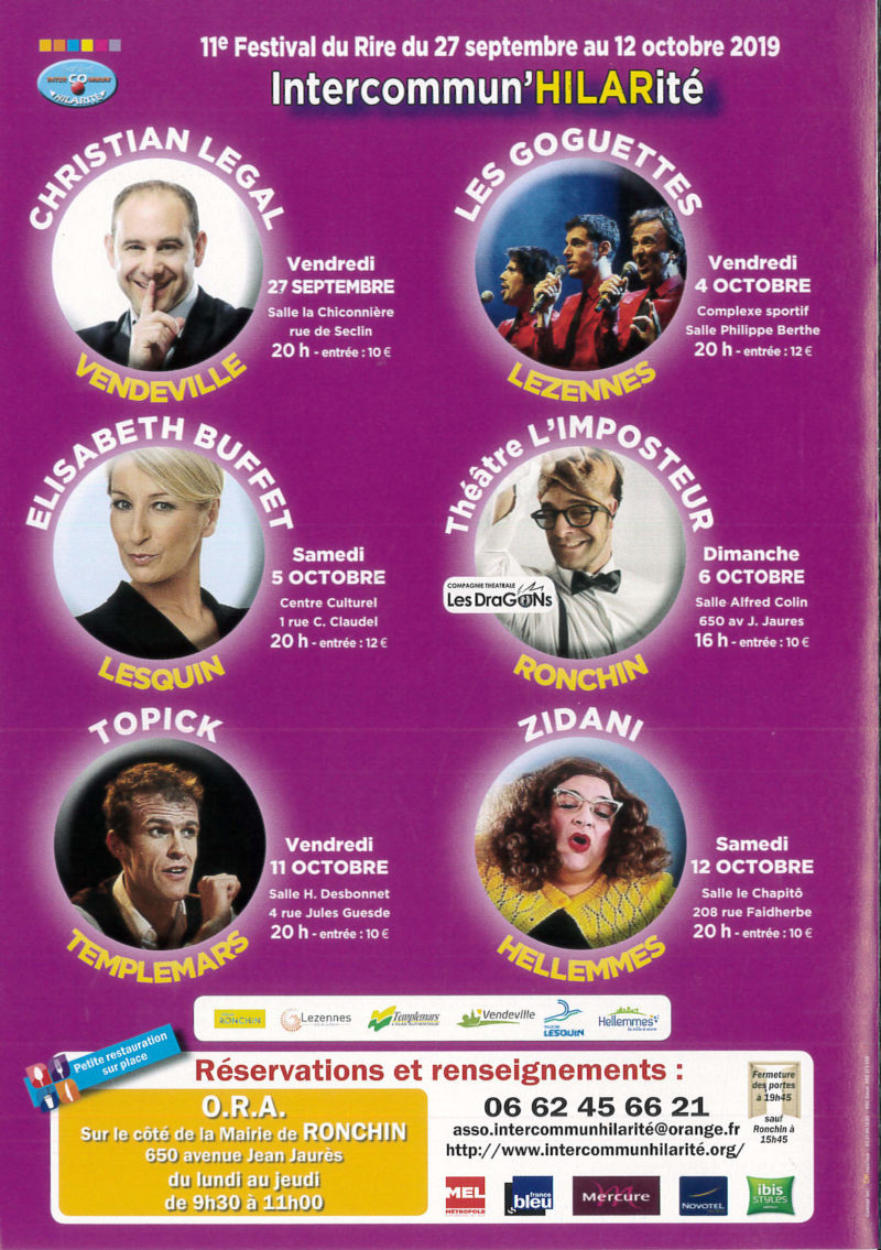 Intercommunhilarité programme 2019